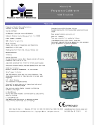 Thumbnail of document Data Sheet - 541 Frequency Calibrator with Totalizer